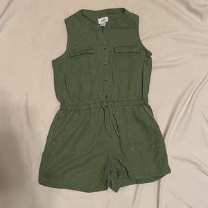 Girls Old Navy olive green romper